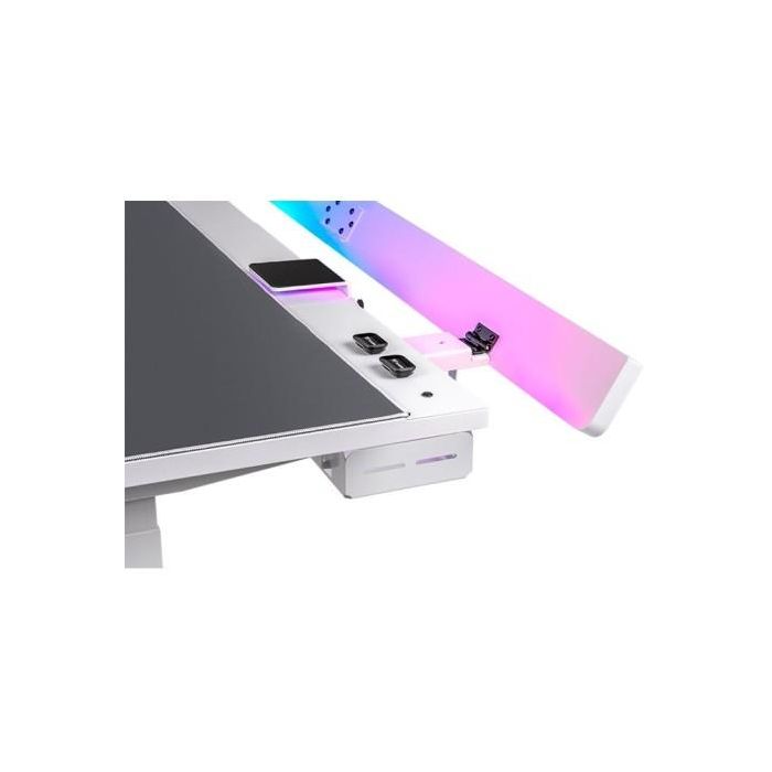 Thermaltake GGD-G70-WHEIRX-22 Escritorio Gaming RGB Blanco con Ajuste de Altura 610-1250mm 3 Thermaltake GGD-G70-WHEIRX-22 Escritorio Gaming RGB Blanco con Ajuste de Altura 610-1250mm 3
