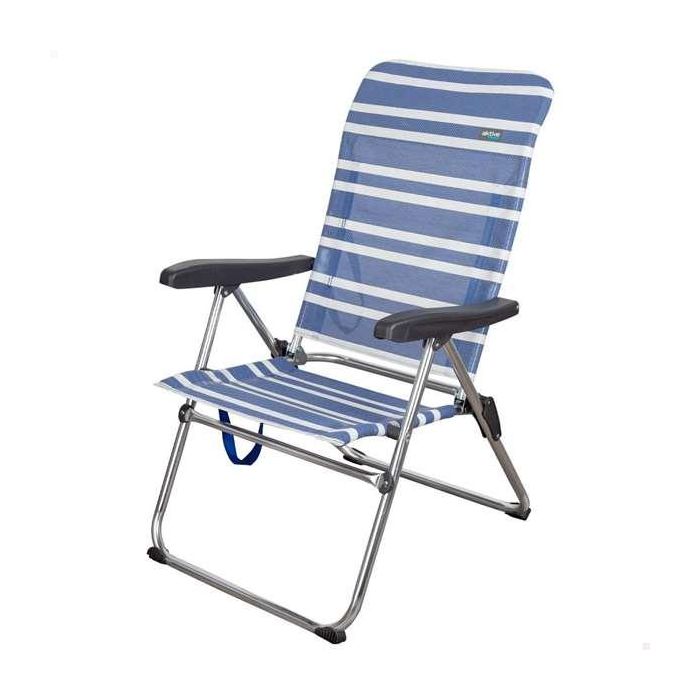 Silla playa plegable aluminio mykonos 5 posiciones 61x63x93 cm con asa. 7 Silla playa plegable aluminio mykonos 5 posiciones 61x63x93 cm con asa. 7