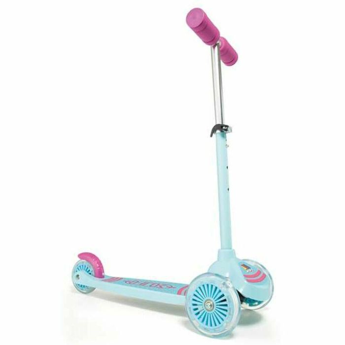 Patinete maxi scooter rosa 3 ruedas con luces 56 cm