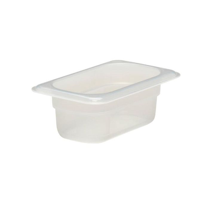 CAMBRO - 92PP-190 - Recipiente GN 1/9 570 ml - 10,8 x 17,6 x 6,5 cm - Blanco translúcido - Venta 1 unidad.