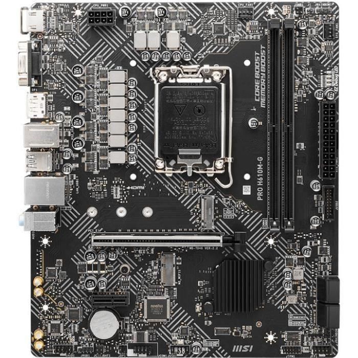 MSI PRO H610M-G Placa Base Intel LGA 1700 DDR5 para Intel Core i9, micro ATX, hasta 96GB RAM, SATA III, M.2 1
