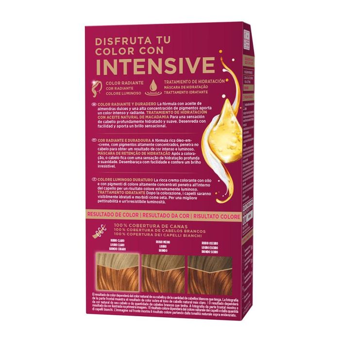 Palette INTENSIVE creme color Tinte #9.7 Rubio Cobrizo Permanente con Aceite de Marula 1 u 1