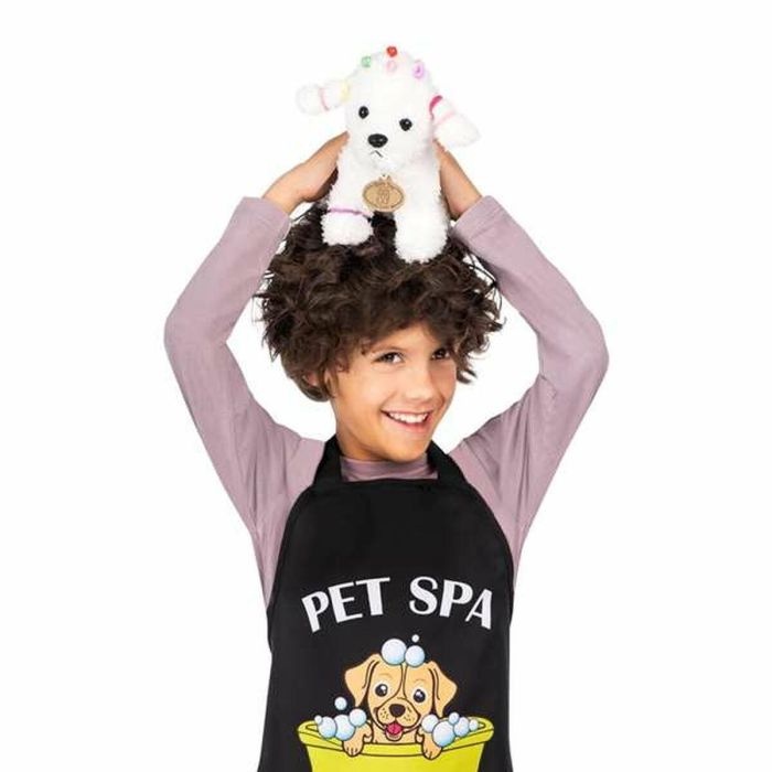 Disfraz yo quiero ser peluquero/a canino/a delantal, perrito de peluche, 5 mini pinzas, 5 coleteros, peine y tijeras talla 3-5 y 10 Disfraz yo quiero ser peluquero/a canino/a delantal, perrito de peluche, 5 mini pinzas, 5 coleteros, peine y tijeras talla 3-5 y 10