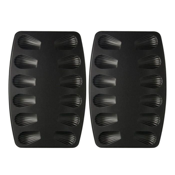 Zenker ZEN1700179262131 - Juego de 2 Moldes para Magdalenas con 12 Grabados - Países Especiales