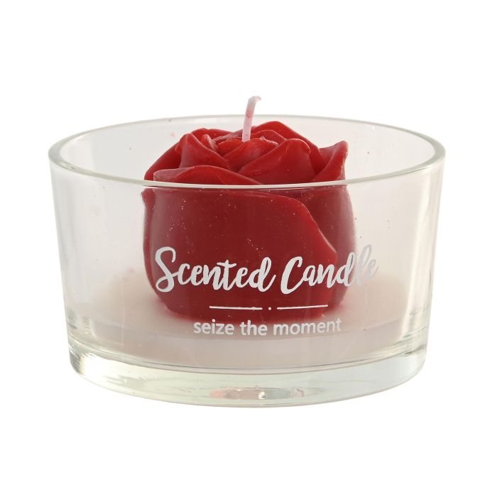 DKD Home Decor Vela Rojo Blanco 10 x 9 x 10 cm (12 Unidades)