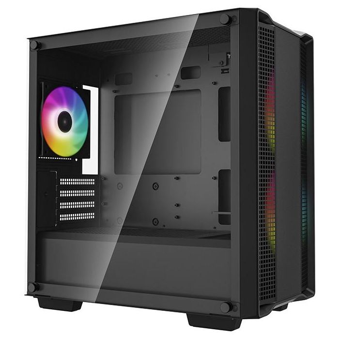 DeepCool CC360 ARGB Mini Tower PC Negro, compatible micro ATX/Mini-ITX con ventana lateral y filtro anti-polvo 1