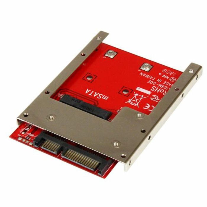 Adaptador SSD Startech SAT32MSAT257 Rojo Plateado SSD mSATA 1