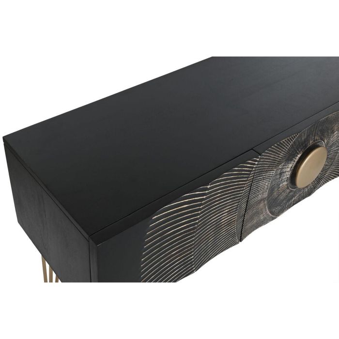 Consola Home ESPRIT Negro Dorado Metal Madera de mango 120 x 38 x 76 cm 2