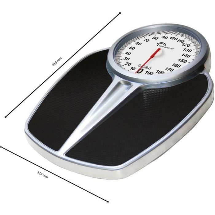 Little Balance Báscula personal mecánica 8182 PRO M 200, 200 kg, Pantalla grande, Profesional, Negro y Cromo 3 Little Balance Báscula personal mecánica 8182 PRO M 200, 200 kg, Pantalla grande, Profesional, Negro y Cromo 3