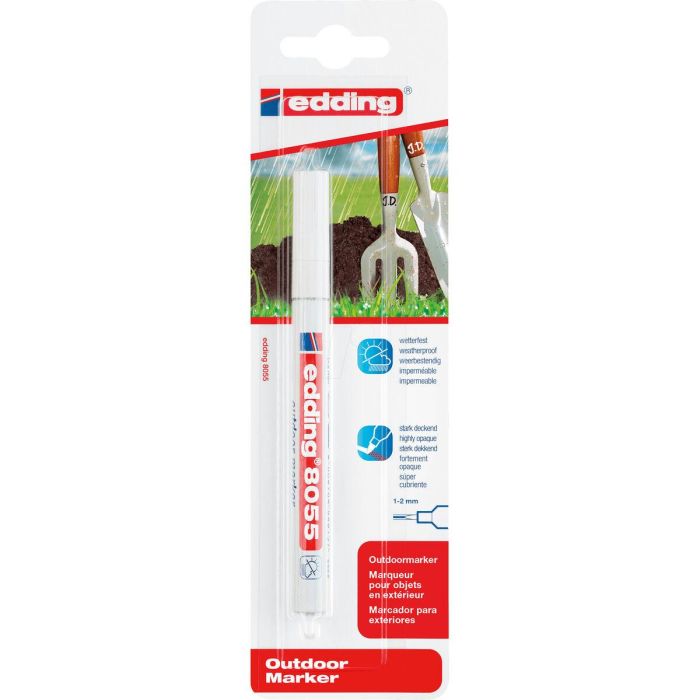 Rotulador permanente Edding 8055 Blanco 1-2 mm (5 Unidades) 1 Rotulador permanente Edding 8055 Blanco 1-2 mm (5 Unidades) 1