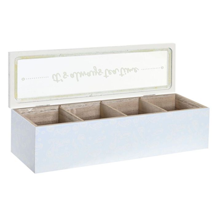 Caja para Infusiones DKD Home Decor 30 x 9 x 8 cm Cristal Azul Rosa 3 Piezas Madera MDF 1 Caja para Infusiones DKD Home Decor 30 x 9 x 8 cm Cristal Azul Rosa 3 Piezas Madera MDF 1