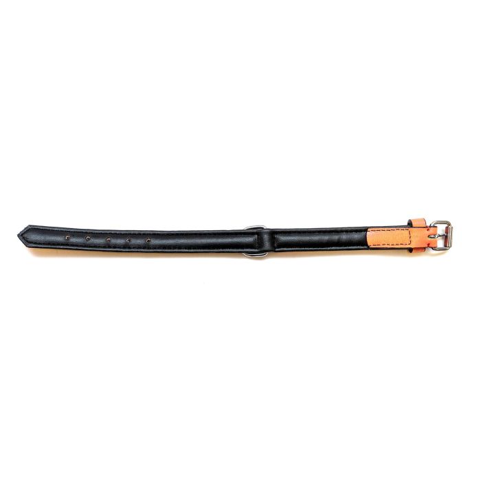 Gloria Collar para Perro de Piel Auténtica Acolchado Triple Capa Naranja 40 cm x 20 mm - Muy Suave y Cómodo 4