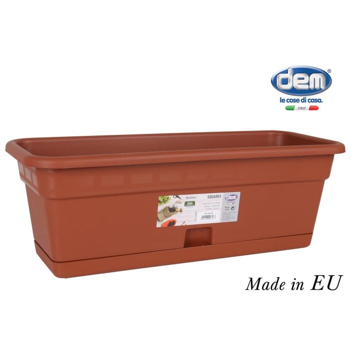 Jardinera con plato Squares 50x20 cm - Dem (8 Unidades) Jardinera con plato Squares 50x20 cm - Dem (8 Unidades)