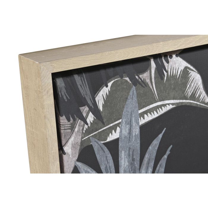 DKD Home Decor Cuadro Tropical Negro Multicolor Hojas Lienzo Ps 4.5 x 123 x 83 cm (2 Unidades) 1