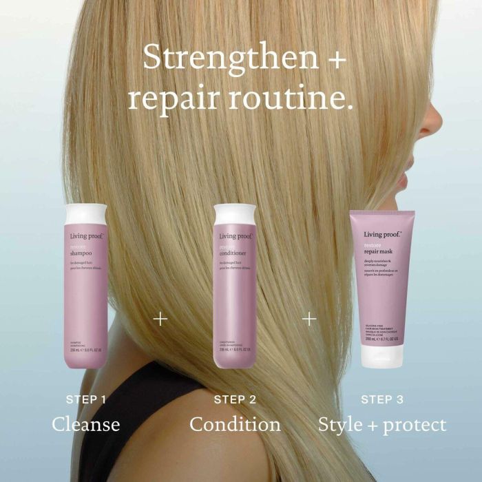 Living Proof RESTORE Champú Reparador y Fortalecedor para Cabello Dañado, Antirrotura e Hidratante 236 ml 2 Living Proof RESTORE Champú Reparador y Fortalecedor para Cabello Dañado, Antirrotura e Hidratante 236 ml 2