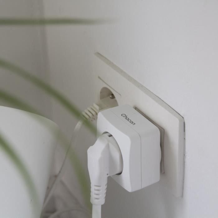 Juego de 2 mini enchufes - CHACON - Encendido/Apagado - 2300 W (FR) + mando a distancia - Blanco 1 Juego de 2 mini enchufes - CHACON - Encendido/Apagado - 2300 W (FR) + mando a distancia - Blanco 1