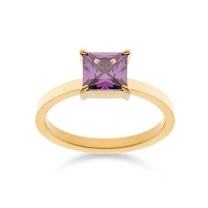 Anillo Mujer LIU JO LJ2436M16 16 Dorado Morado Anillo Mujer LIU JO LJ2436M16 16 Dorado Morado