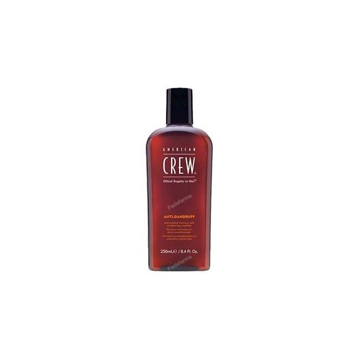 American Crew Champú Anti-Caspa y Cuero Cabelludo Seco 250ml - Con Zinc, Romero y Aceite de Árbol de Té