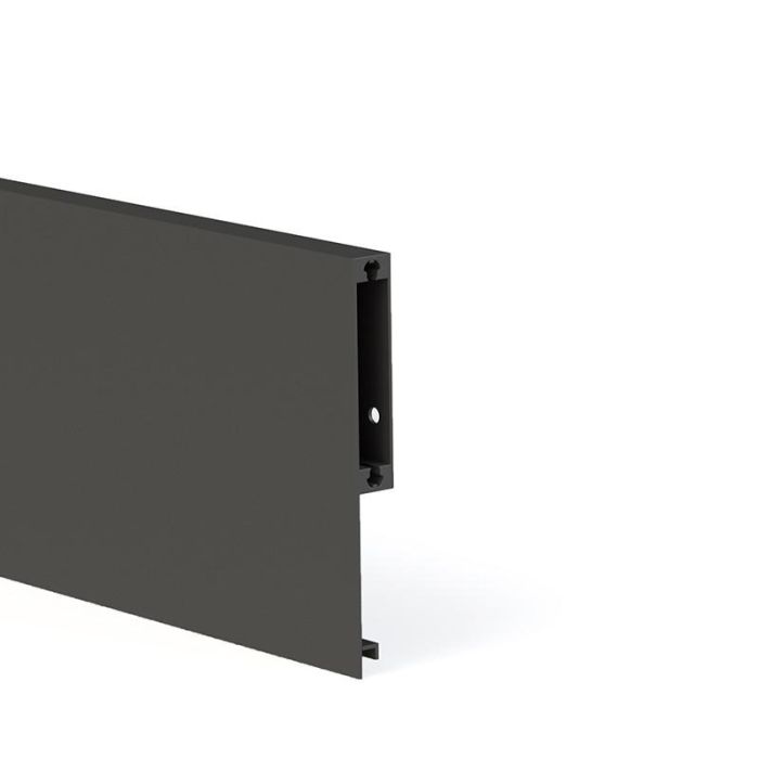 Herrajes Alk Perfil Metálico Qube Frontal H100 Acabado Blanco 2
