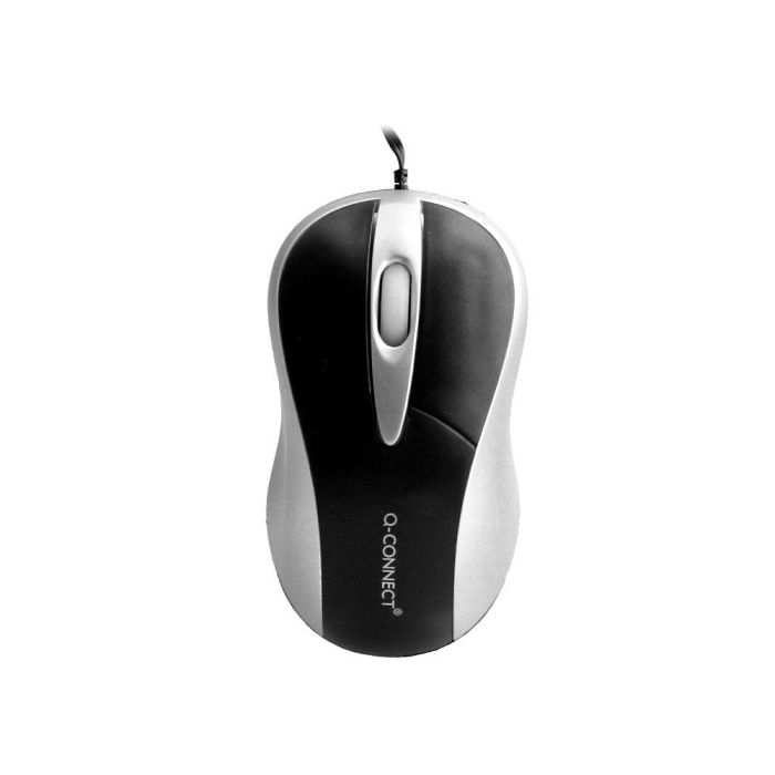 Raton Q-Connect Mini Optico 800 Dpi Retractil Usb 1,5 grhz Negro