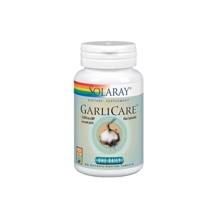 SOLARAY Garlicare (Desodorizado) Ajo 400mg 60 Comprimidos para Potencial de Liberación de Alicina