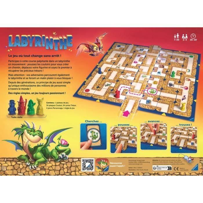 Ravensburger Labyrinth Juego de Mesa de Estrategia y Habilidad - Mueve las Paredes del Laberinto para Encontrar Tesoros Ocultos 2