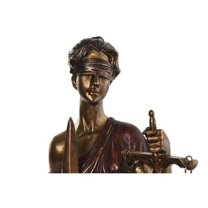 DKD Home Decor Figura Glam Justicia de Resina Cobre 14 x 33.5 x 24.5 cm 2