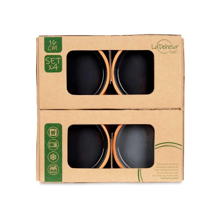 Set 4 Cazuelas de Barro 16 cm Negro - La Dehesa (6 Unidades) 2 Set 4 Cazuelas de Barro 16 cm Negro - La Dehesa (6 Unidades) 2