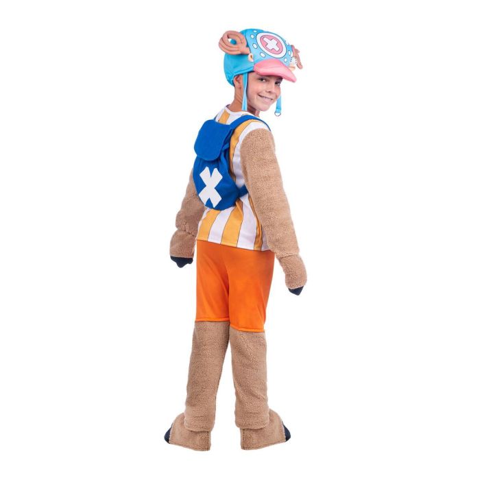 Disfraz chopper gorro, mochila, camiseta, pantalón y cubrebotas talla 7-9 y 4