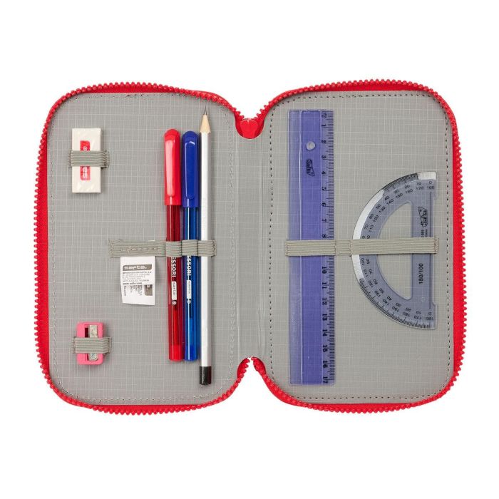 Plumier Triple Atlético Madrid Rojo 12,5 x 19,5 x 5,5 cm 36 Piezas 5 Plumier Triple Atlético Madrid Rojo 12,5 x 19,5 x 5,5 cm 36 Piezas 5