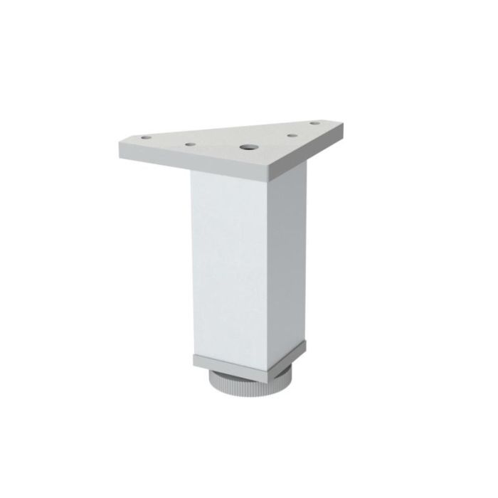 HERRAJES ALK Pata para Mueble con Nivelador Laos C40, Aluminio Mate H150 (Set de 4 Unidades) 1 HERRAJES ALK Pata para Mueble con Nivelador Laos C40, Aluminio Mate H150 (Set de 4 Unidades) 1