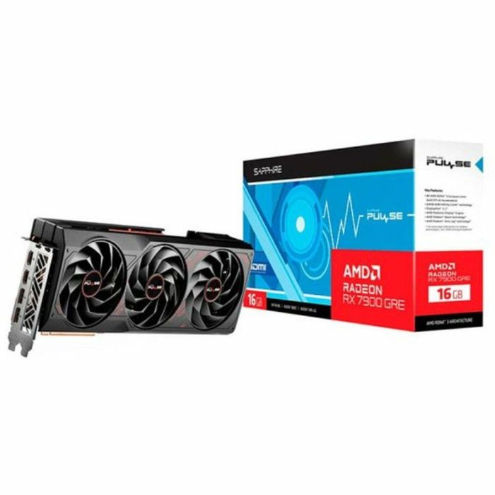 Vga Sapphire Pulse Radeon Rx 7900 Gre Gaming Oc 16Gb,Amd,Rx7900Gre,16Gb,Gddr6,256Bit,2Hdmi+2Dp (3 Ventiladores) Vga Sapphire Pulse Radeon Rx 7900 Gre Gaming Oc 16Gb,Amd,Rx7900Gre,16Gb,Gddr6,256Bit,2Hdmi+2Dp (3 Ventiladores)
