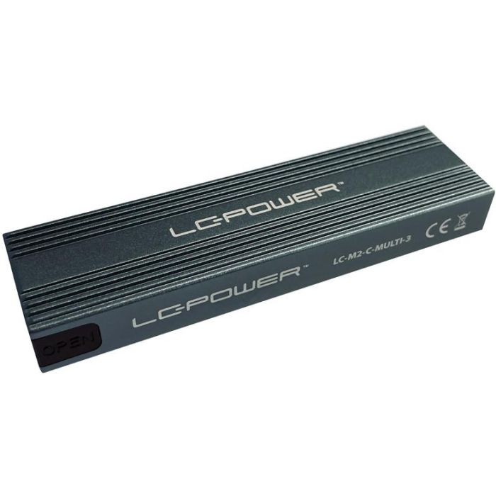 LC-Power LC-M2-C-MULTI-3 Caja Externa SSD M.2 NVMe & SATA USB 3.2 Gen 2 Antracita Aluminio/Plástico