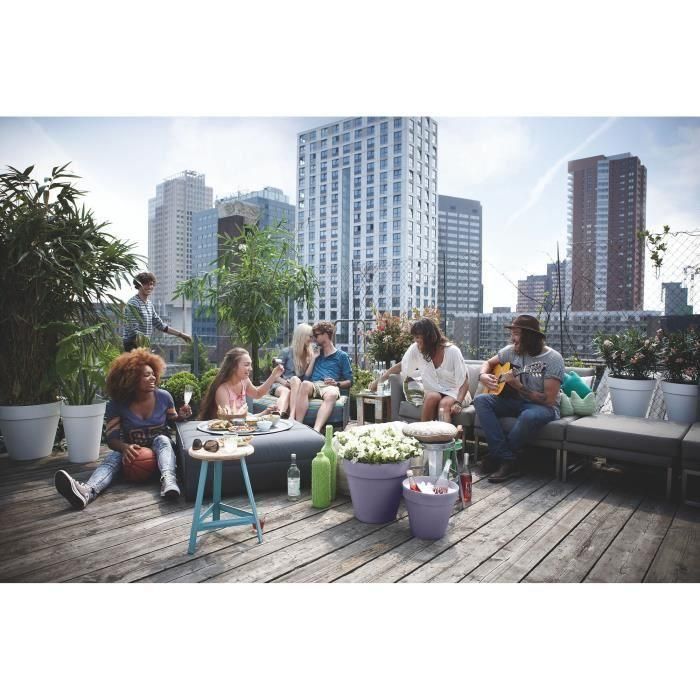 Elho ELH9244249040400 Maceta Loft Urban Round, con Ruedas 50, Morada, Exterior, 100% reciclada - 49 x 48,5 x 45 cm 3 Elho ELH9244249040400 Maceta Loft Urban Round, con Ruedas 50, Morada, Exterior, 100% reciclada - 49 x 48,5 x 45 cm 3