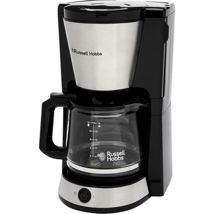Cafetera - RUSSELL HOBBS - HEATON - 1,25 L - Negra / Acero inoxidable Cafetera - RUSSELL HOBBS - HEATON - 1,25 L - Negra / Acero inoxidable