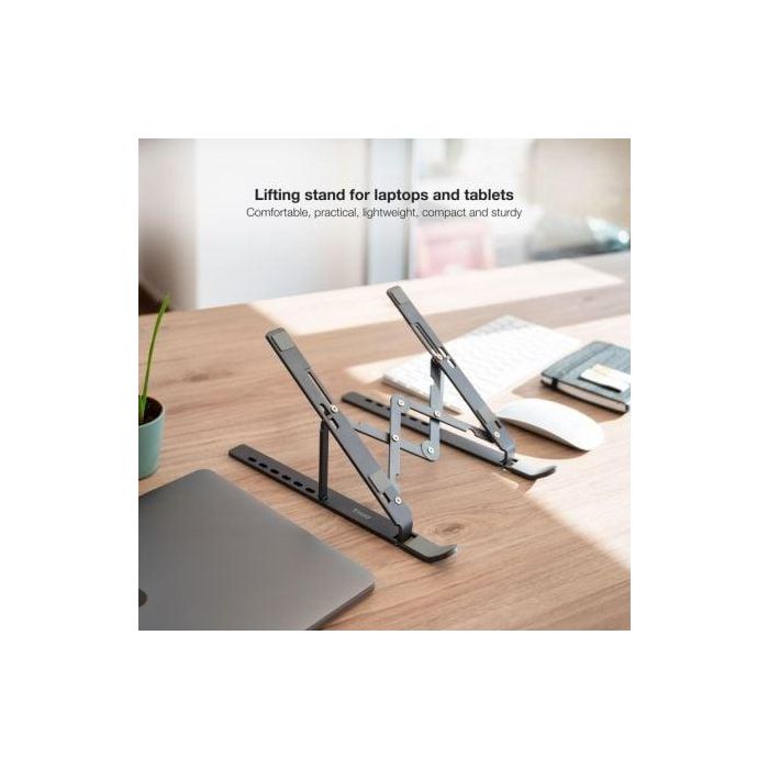 TooQ TQLRS0033-AL-G Soporte Plegable y Ajustable para Portátil 11-15" con Ventilación Gris 3 TooQ TQLRS0033-AL-G Soporte Plegable y Ajustable para Portátil 11-15" con Ventilación Gris 3