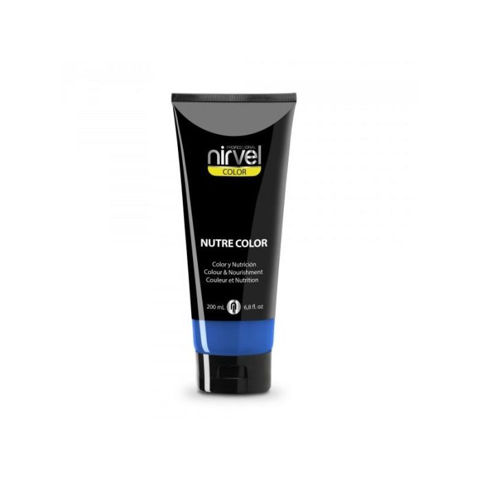 Nirvel Nutre Color Azul Klein 200ml - Mascarilla Capilar Temporal, Nutrición y Brillo para Cabello Teñido