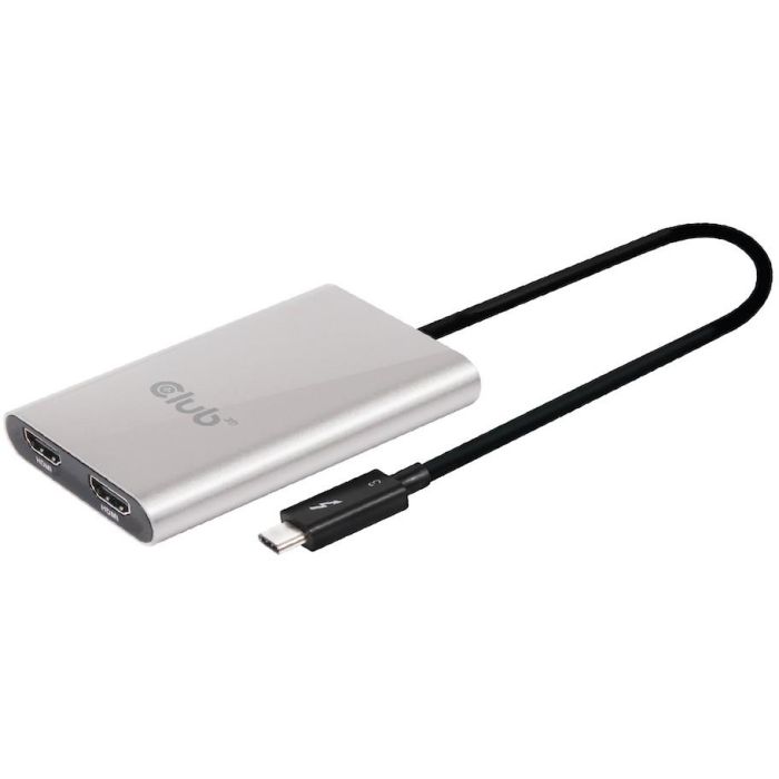 Club3D Adaptador Thunderbolt 3 a 2x HDMI 4K@60Hz - USB Tipo C a Doble HDMI 2.0 (3840 x 2160 Píxeles) 0 Club3D Adaptador Thunderbolt 3 a 2x HDMI 4K@60Hz - USB Tipo C a Doble HDMI 2.0 (3840 x 2160 Píxeles) 0