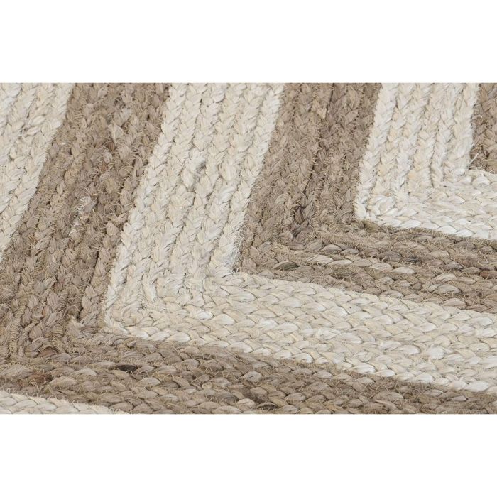 Alfombra DKD Home Decor Scandi Blanco Marrón claro Jute (120 x 180 x 1 cm) 2