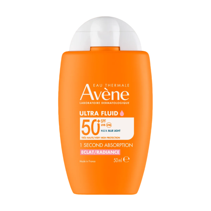 Avène Solaire Ultra Fluido Radiance SPF50+ Protector Solar Facial con Acabado Radiante, Textura Ultra Ligera, 50 ml Avène Solaire Ultra Fluido Radiance SPF50+ Protector Solar Facial con Acabado Radiante, Textura Ultra Ligera, 50 ml