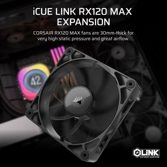 Ventilador de Caja Corsair iCUE LINK RX120 MAX 14