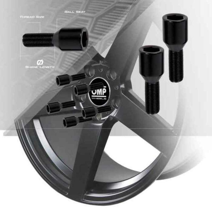 Kit de tornillos OMP OMPS09621201 M12 x 1,25 Negro 1 Kit de tornillos OMP OMPS09621201 M12 x 1,25 Negro 1