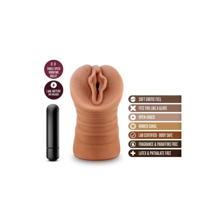 Masturbador Masculino Blush Sofia Marrón 3 Masturbador Masculino Blush Sofia Marrón 3