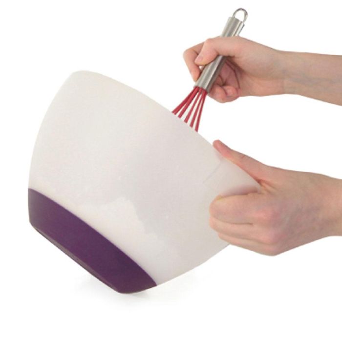 Lily Cook Bol para Pasteles Diámetro 24 cm Altura 14 cm Plástico con Base de Silicona Antideslizante Colores Surtidos Capacidad 3 L 3