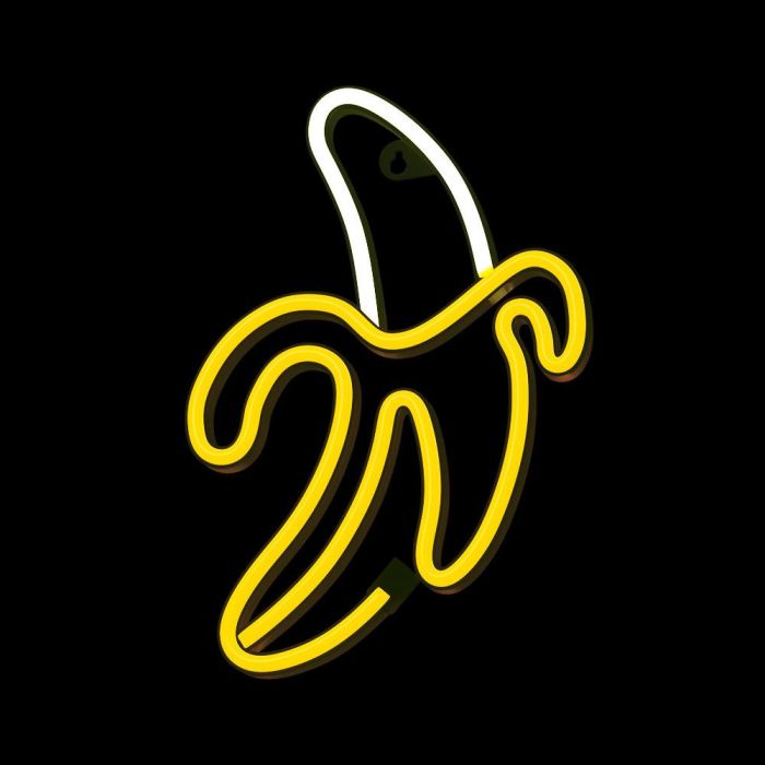 Forever Lámpara Neon LED Banana Blanco/Amarillo - Decoración Moderna con Tecnología LED 3