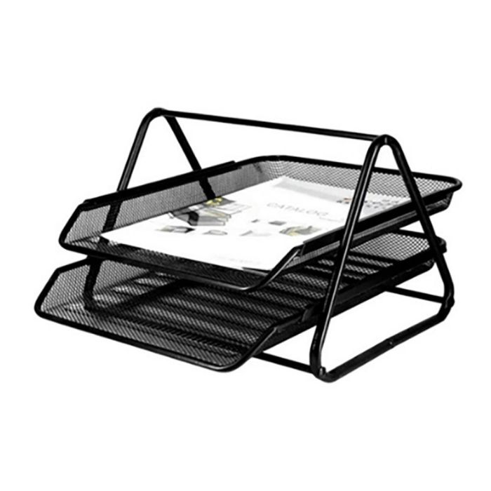 Bandeja Sobremesa Metalica Q-Connect Rejilla Gxa100 Negra 2 Bandejas Movibles 300x185x350 mm Bandeja Sobremesa Metalica Q-Connect Rejilla Gxa100 Negra 2 Bandejas Movibles 300x185x350 mm