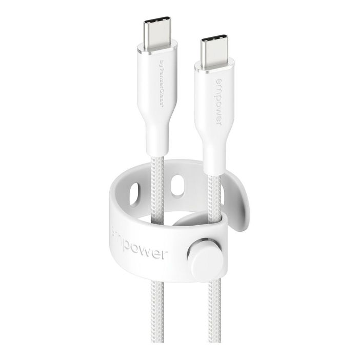 PanzerGlass empower by Racing Cable USB-C a USB-C 60W 1.2M USB 2.0 en Color Blanco Plateado 0 PanzerGlass empower by Racing Cable USB-C a USB-C 60W 1.2M USB 2.0 en Color Blanco Plateado 0