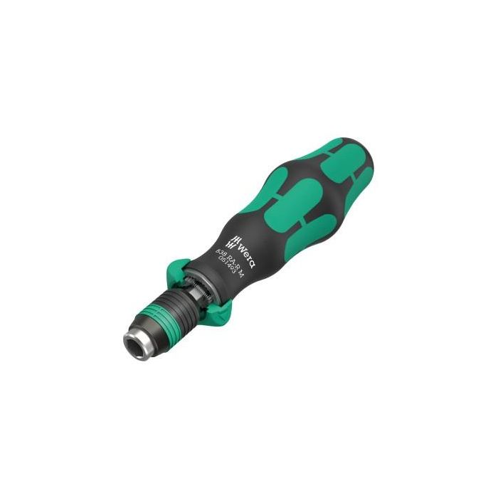 Wera 838 RA-R M. Portapuntas con carraca 1/4". Destornillador plano 145 mm. Herramienta de mano de 1 pieza.