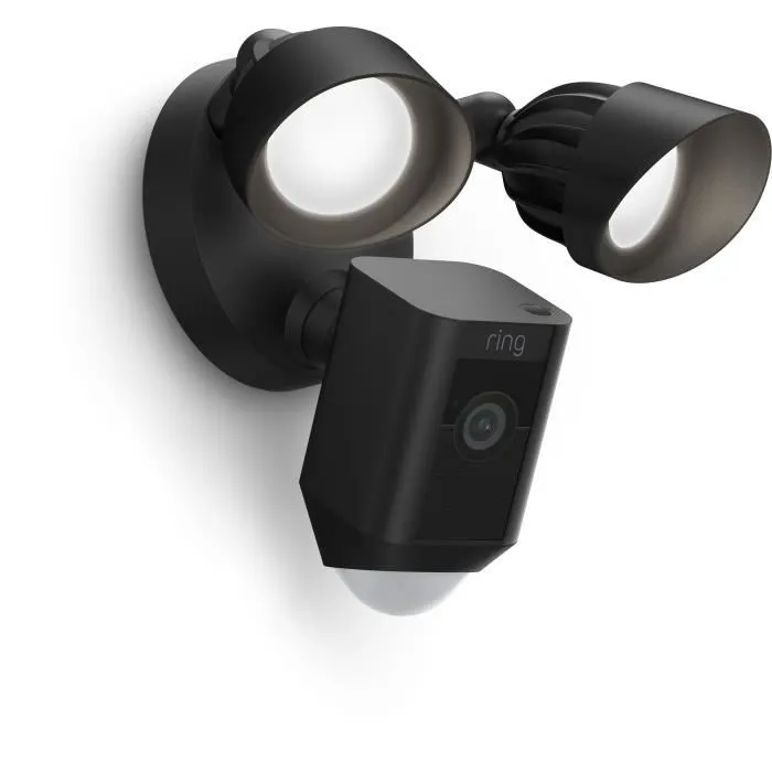 Ring Floodlight Cam Wired Plus Cámara de Vigilancia Exterior con Proyectores y Sirena Negro Ring Floodlight Cam Wired Plus Cámara de Vigilancia Exterior con Proyectores y Sirena Negro
