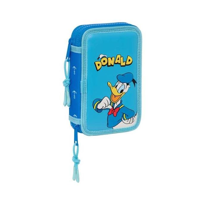 Plumier Doble Donald Azul 12.5 x 19.5 x 4 cm (28 piezas) 2